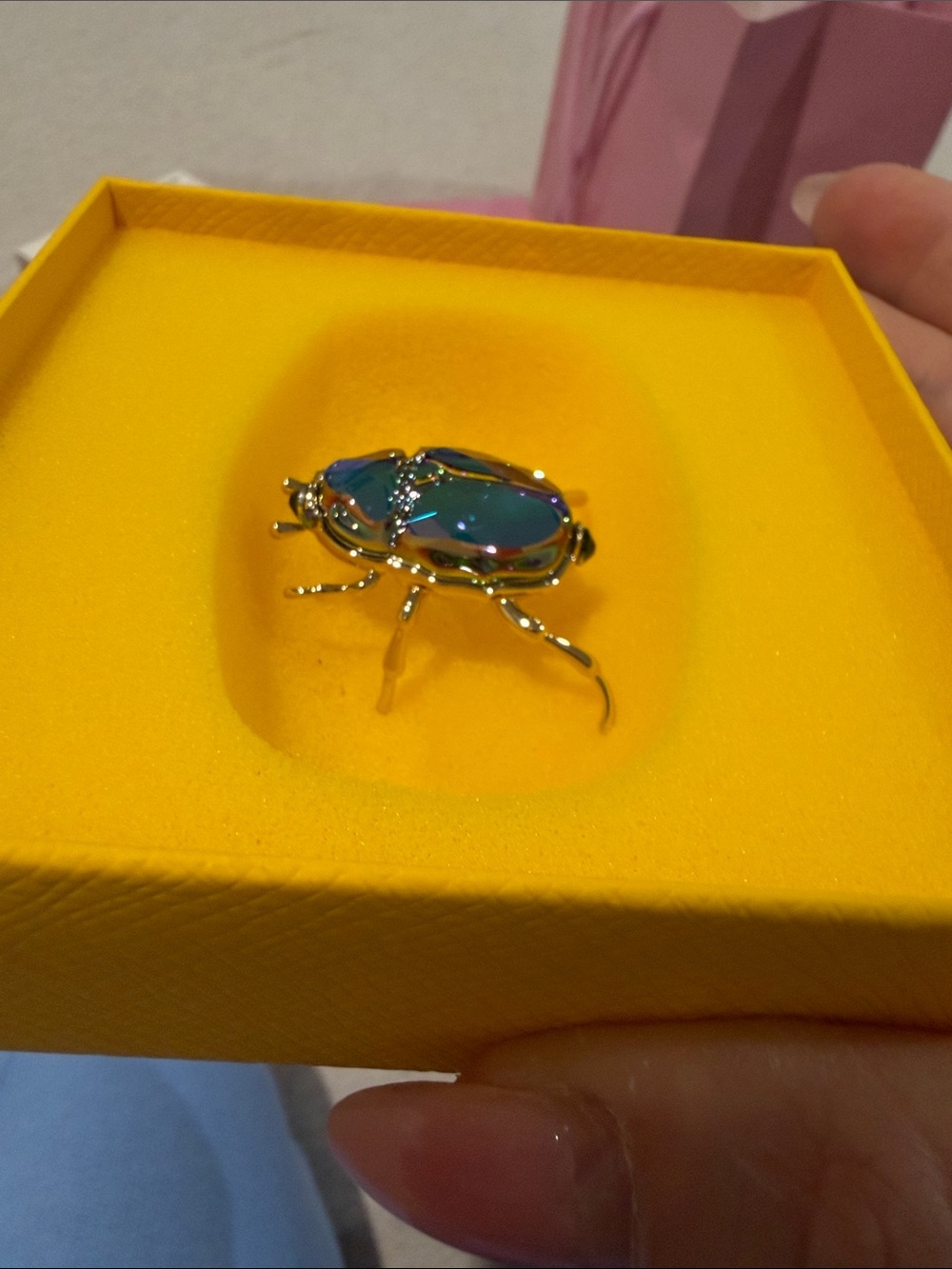 Swarovski Iridescent Crystal Scarab Beetle - Picture 2 of 4